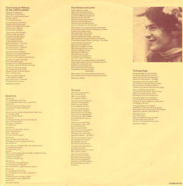 Adamo : Pauvre Liberté... (LP, Album)