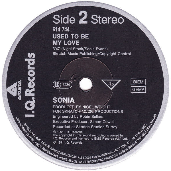 Sonia : Be Young, Be Foolish, Be Happy (12")