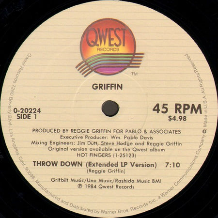Reggie Griffin : Throw Down (12", Maxi)