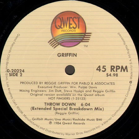Reggie Griffin : Throw Down (12", Maxi)