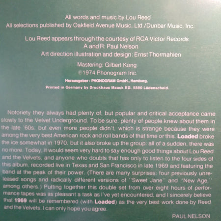 Velvet Underground* : 1969 Velvet Underground Live With Lou Reed (2xLP, Album, RE, Gat)