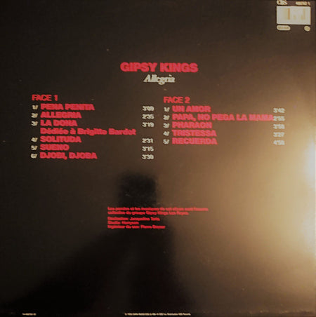 Gipsy Kings : Allegria (LP, Album, RE)