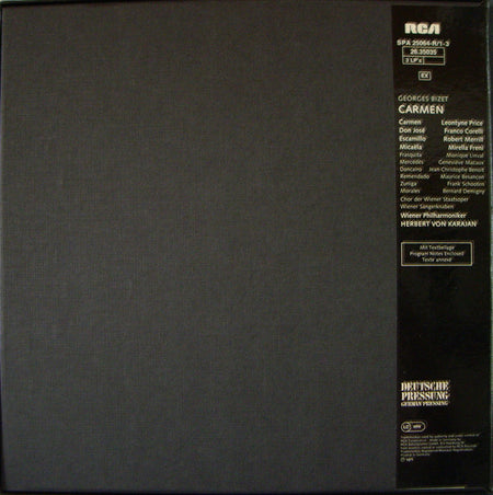 Georges Bizet / Leontyne Price / Franco Corelli / Robert Merrill / Mirella Freni / Herbert Von Karajan / Wiener Philharmoniker / Wiener Staatsopernchor, Die Wiener Sängerknaben : Carmen (3xLP + Box)