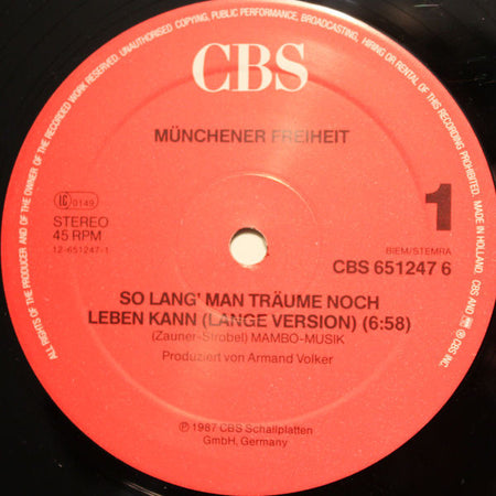 Münchener Freiheit Mit Dem London Symphony Orchestra : So Lang' Man Träume Noch Leben Kann (Lange Version) (12", Maxi)