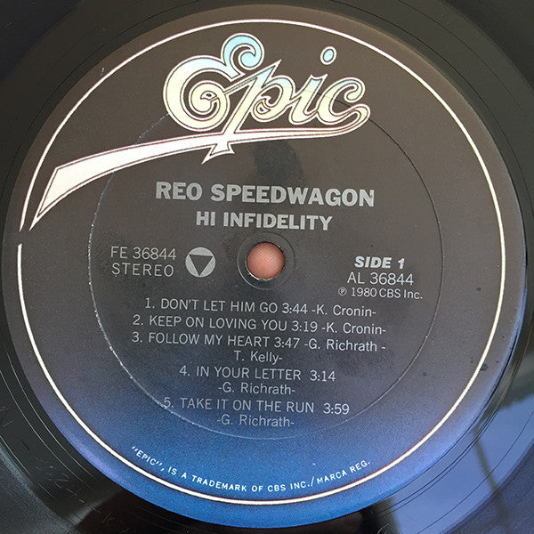 REO Speedwagon : Hi Infidelity (LP, Album, Car)