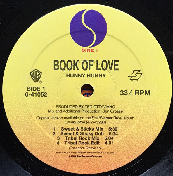 Book Of Love : Hunny Hunny / Chatterbox (Pt. 2) (12", Maxi)