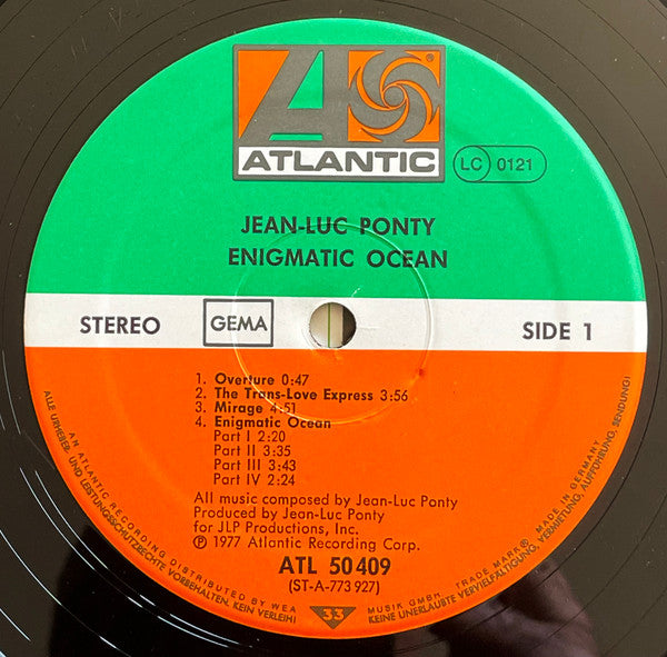 Jean-Luc Ponty : Enigmatic Ocean (LP, Album)