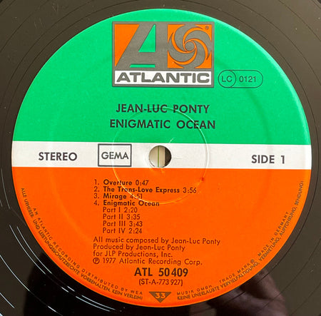Jean-Luc Ponty : Enigmatic Ocean (LP, Album)