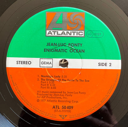 Jean-Luc Ponty : Enigmatic Ocean (LP, Album)