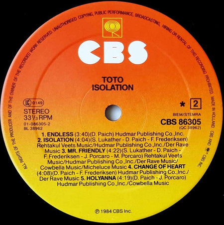Toto : Isolation (LP, Album)
