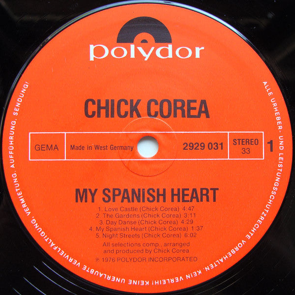 Chick Corea : My Spanish Heart (2xLP, Album, RE)