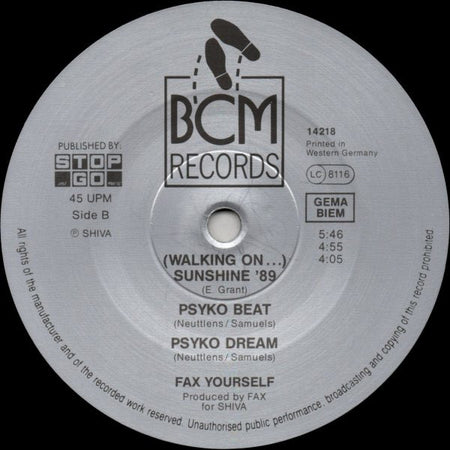Fax Yourself : (Walking On) Sunshine 89 (The Remix) (12")