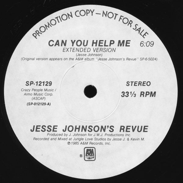Jesse Johnson's Revue : Can You Help Me (12", Single, Promo)