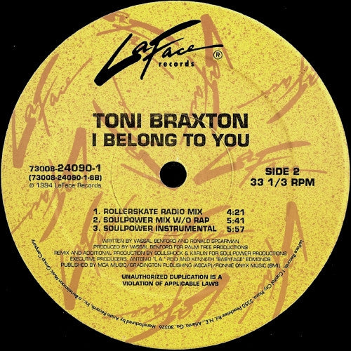 Toni Braxton : How Many Ways / I Belong To You (12")