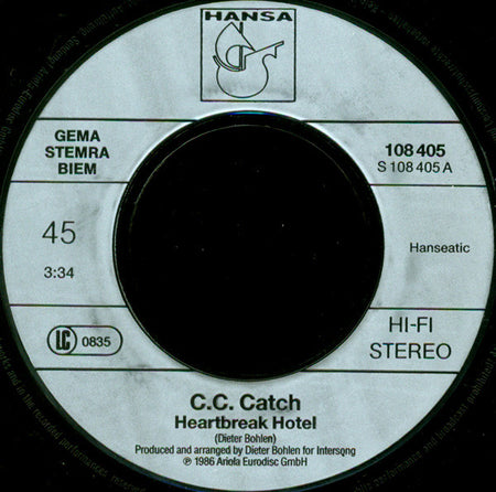 C.C. Catch : Heartbreak Hotel (7", Single)