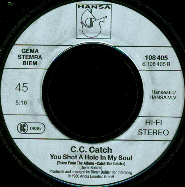 C.C. Catch : Heartbreak Hotel (7", Single)