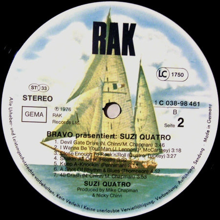 Suzi Quatro : Bravo Präsentiert: Suzi Quatro (LP, Comp)