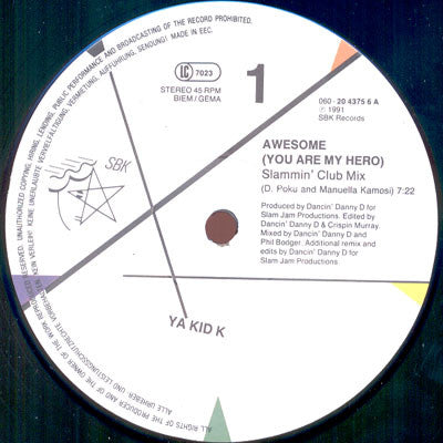 Ya Kid K : Awesome (You Are My Hero) (12")
