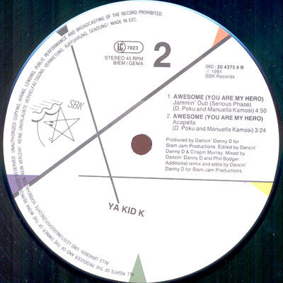 Ya Kid K : Awesome (You Are My Hero) (12")