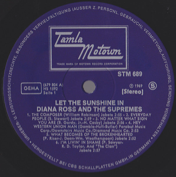 The Supremes : Let The Sunshine In (LP, Album)