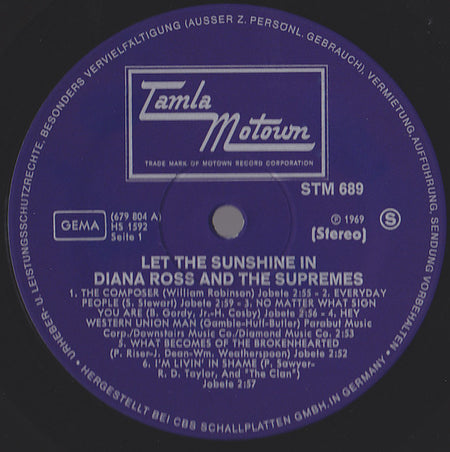 The Supremes : Let The Sunshine In (LP, Album)
