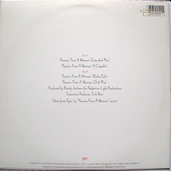Krystol : Passion From A Woman (12", Single, Promo)