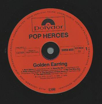 Golden Earring : Pop Heroes  (LP, Comp)