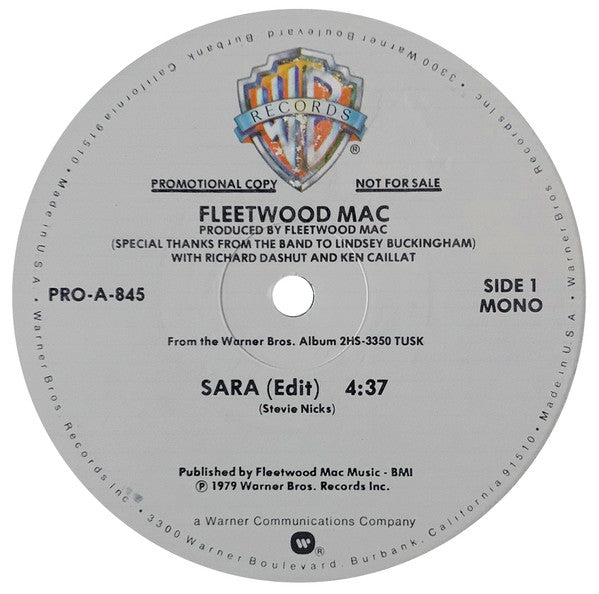 Fleetwood Mac : Sara (12", Mono, Promo)