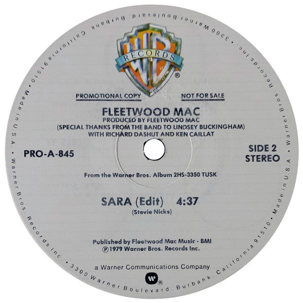 Fleetwood Mac : Sara (12", Mono, Promo)