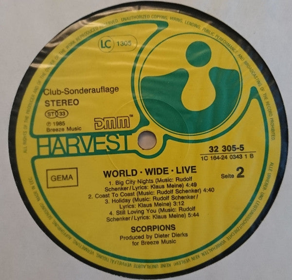 Scorpions : World Wide Live (2xLP, Album, Club)