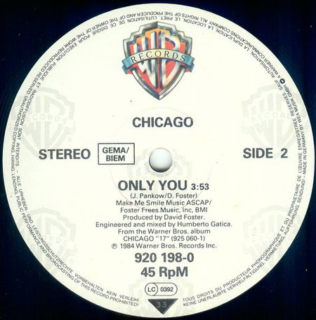 Chicago (2) : Stay The Night (12", Maxi)