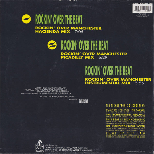 Technotronic Featuring Ya Kid K : Rockin' Over The Beat (12", Maxi)