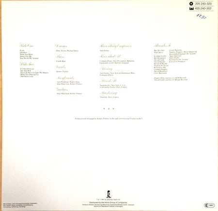Robert Palmer : Pride (LP, Album)