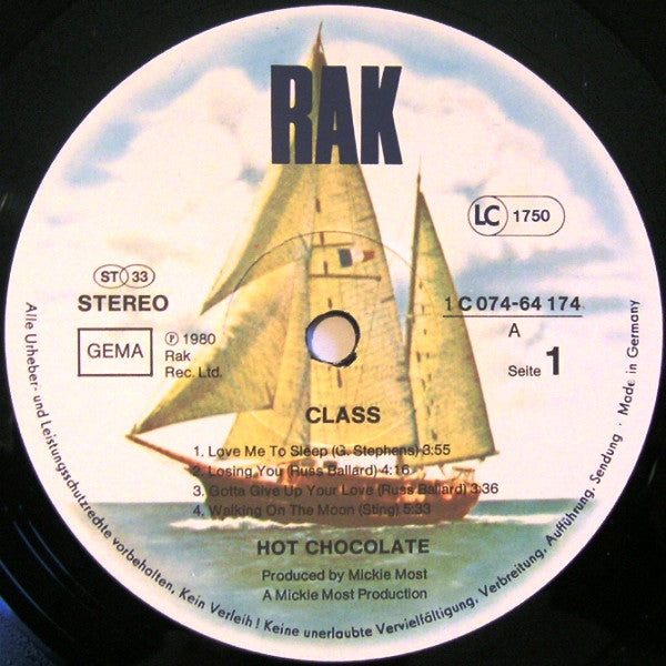 Hot Chocolate : Class (LP, Album)
