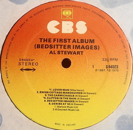 Al Stewart : The First Album (Bed-Sitter Images) (LP, Album, RE)