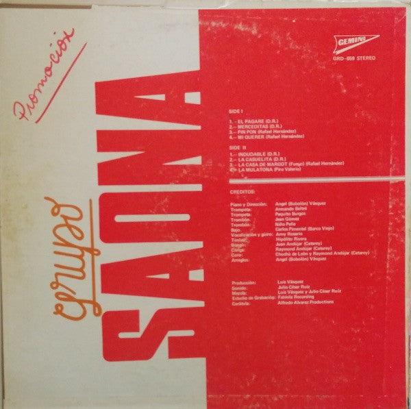 Grupo Saona : Grupo Saona (LP, Album)