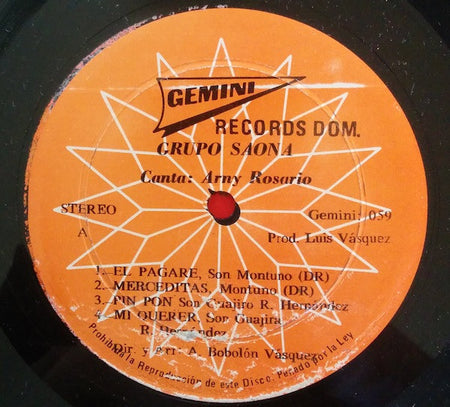 Grupo Saona : Grupo Saona (LP, Album)