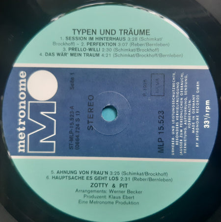 Zotty & Pit : Typen Und Träume (LP, Album)