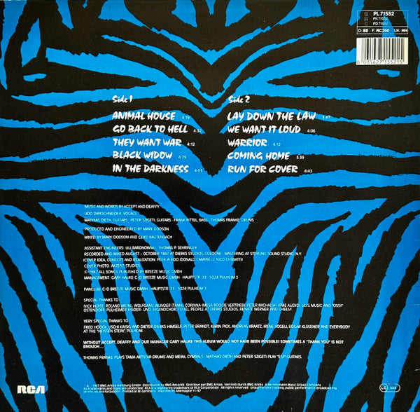 U.D.O. (2) : Animal House (LP, Album)