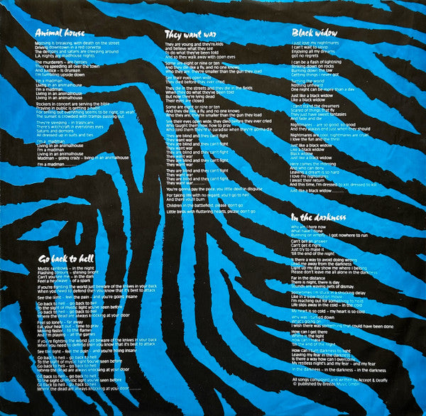 U.D.O. (2) : Animal House (LP, Album)