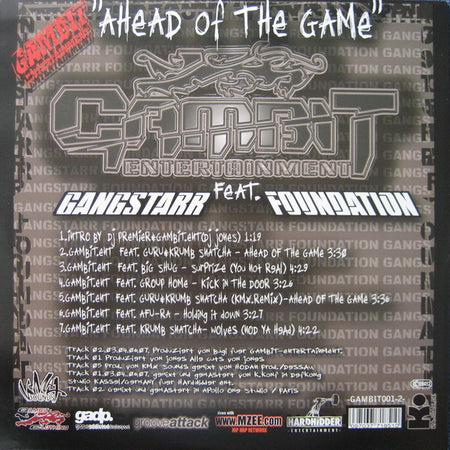 Gambit Entertainment Feat. Gang Starr Foundation : Ahead Of The Game (12")