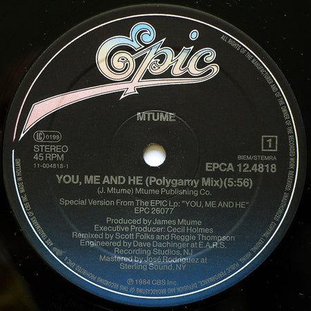 Mtume : You, Me And He (12", Maxi)