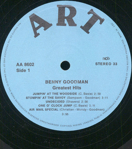 Benny Goodman : Greatest Hits (LP, Comp)