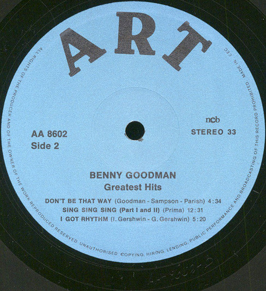 Benny Goodman : Greatest Hits (LP, Comp)