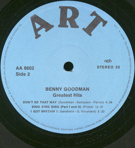 Benny Goodman : Greatest Hits (LP, Comp)