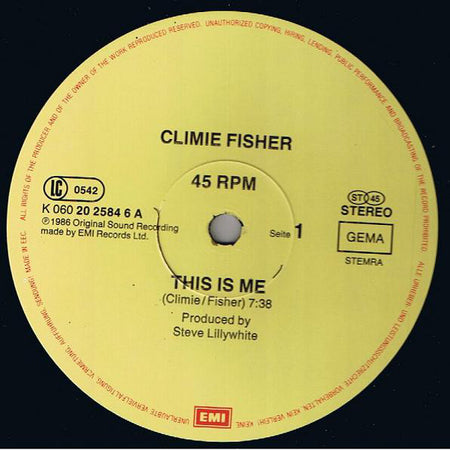 Climie Fisher : This Is Me ('This Is It' Mix) (12")