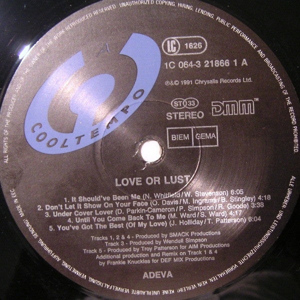 Adeva : Love Or Lust? (LP, Album + 12", Ltd)