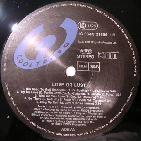 Adeva : Love Or Lust? (LP, Album + 12", Ltd)