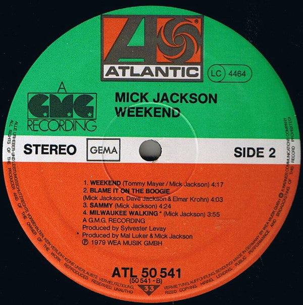 Mick Jackson : Weekend (LP, Album)