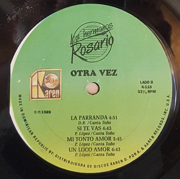 Los Hermanos Rosario :  Otra Vez (LP, Album)